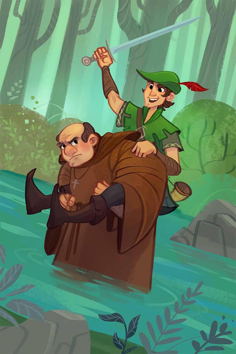 Friar Tuck and Robin Hood | Fine Art Print - Etsy