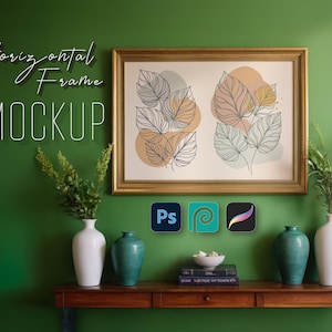 Farmhouse Frame Mockup: Horizontal Poster Template (PSD File)