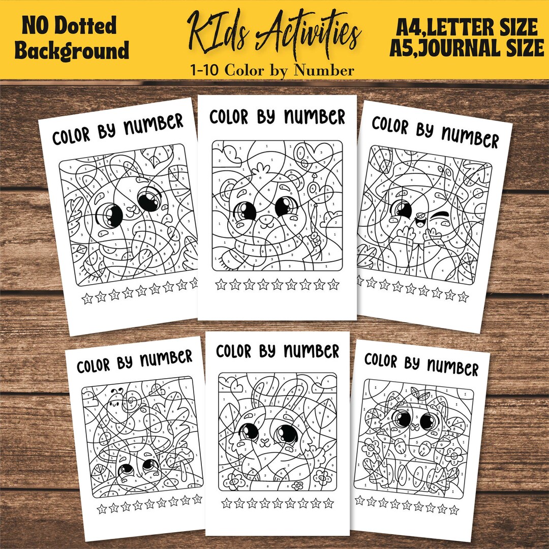 Colouring By Numbers .pdf Color by Number Worksheets Printable PDF | Kids Coloring & Number ...