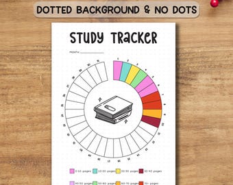 Study Tracker PDF imprimable | Journal scolaire et agenda des devoirs | Programme étudiant page A4/A5
