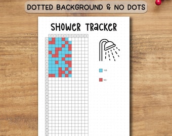 Shower Tracker Printable PDF | Daily Hygiene & Self-Care Log | Bathroom Routine Planner Page A4/A5