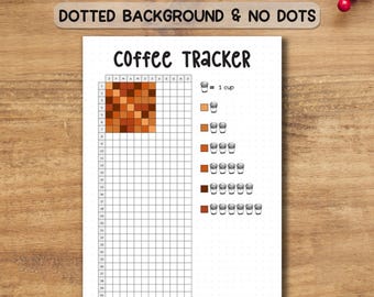 Coffee Tracker Printable PDF | Caffeine Log & Habit Journal | Health and Food Tracker A4/A5