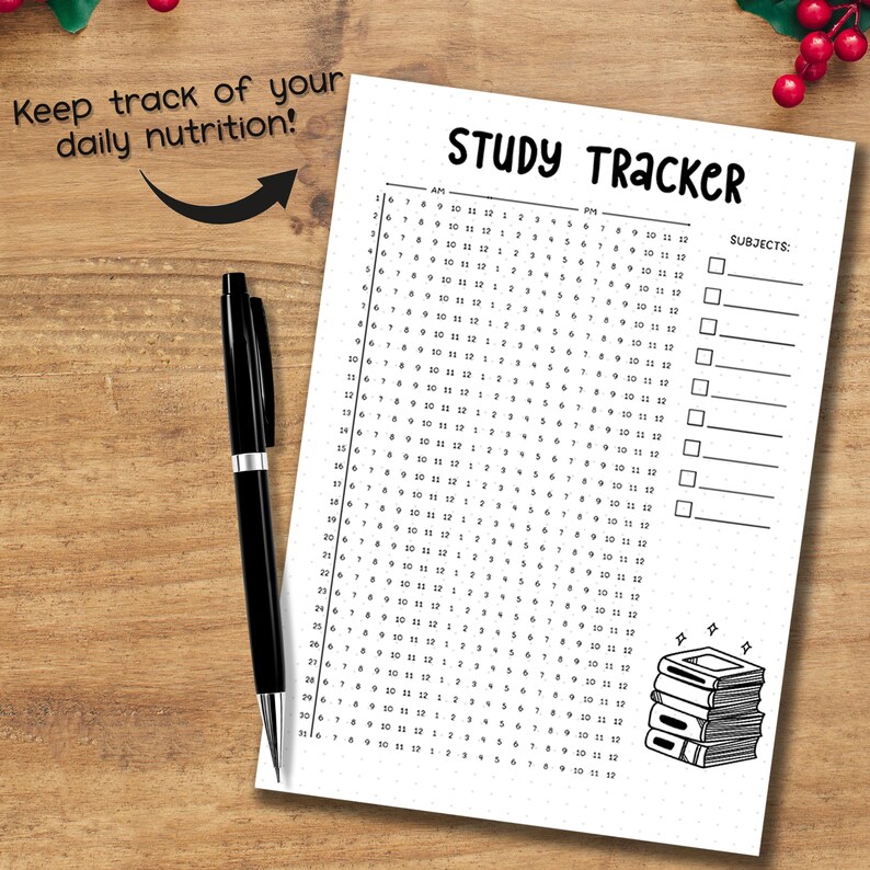 Study Tracker Printable, Student Study Log, Academic Planner Insert ...