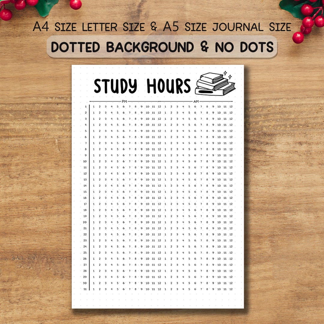 Daily Study Hours Tracker PDF | Academic Log Sheet & Schedule Planner ...