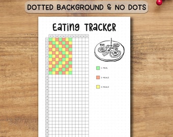 Food Journal Printable PDF | Daily Meal Log & Eating Tracker | Diet Planner Page A4/A5