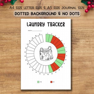 Laundry Tracker Printable, Laundry Schedule Chart, Washing & Drying Planner, Laundry Day Log, Chore Chart, Instant Download, Cleaning Log