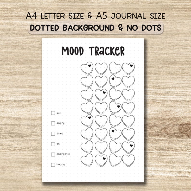 February Mood Tracker Printable | Mental Health Planner (PDF) - Etsy