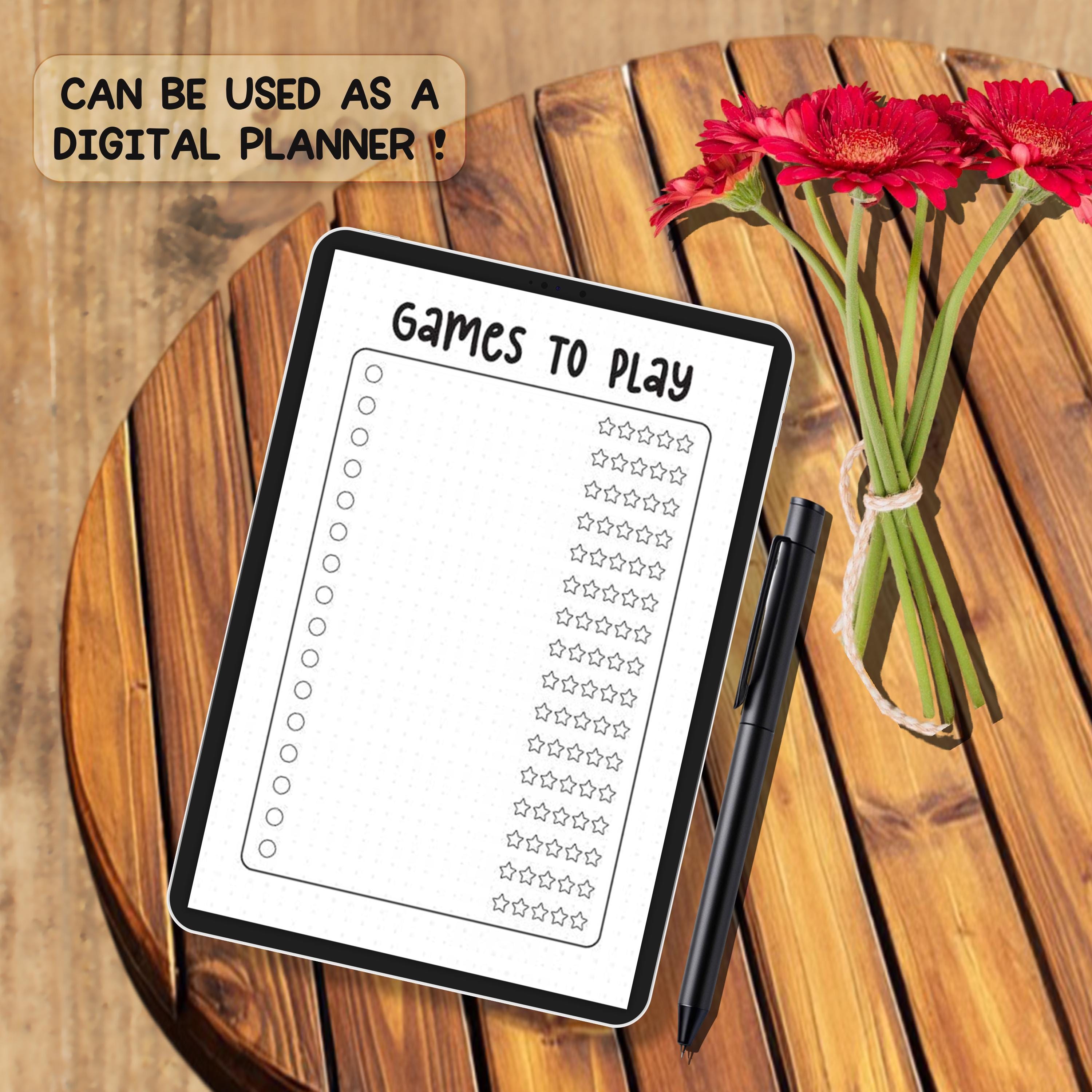 Playing Tracker Games to Play Tracker Printable PDF | A4 A5 Dotted & Non-dotted ...
