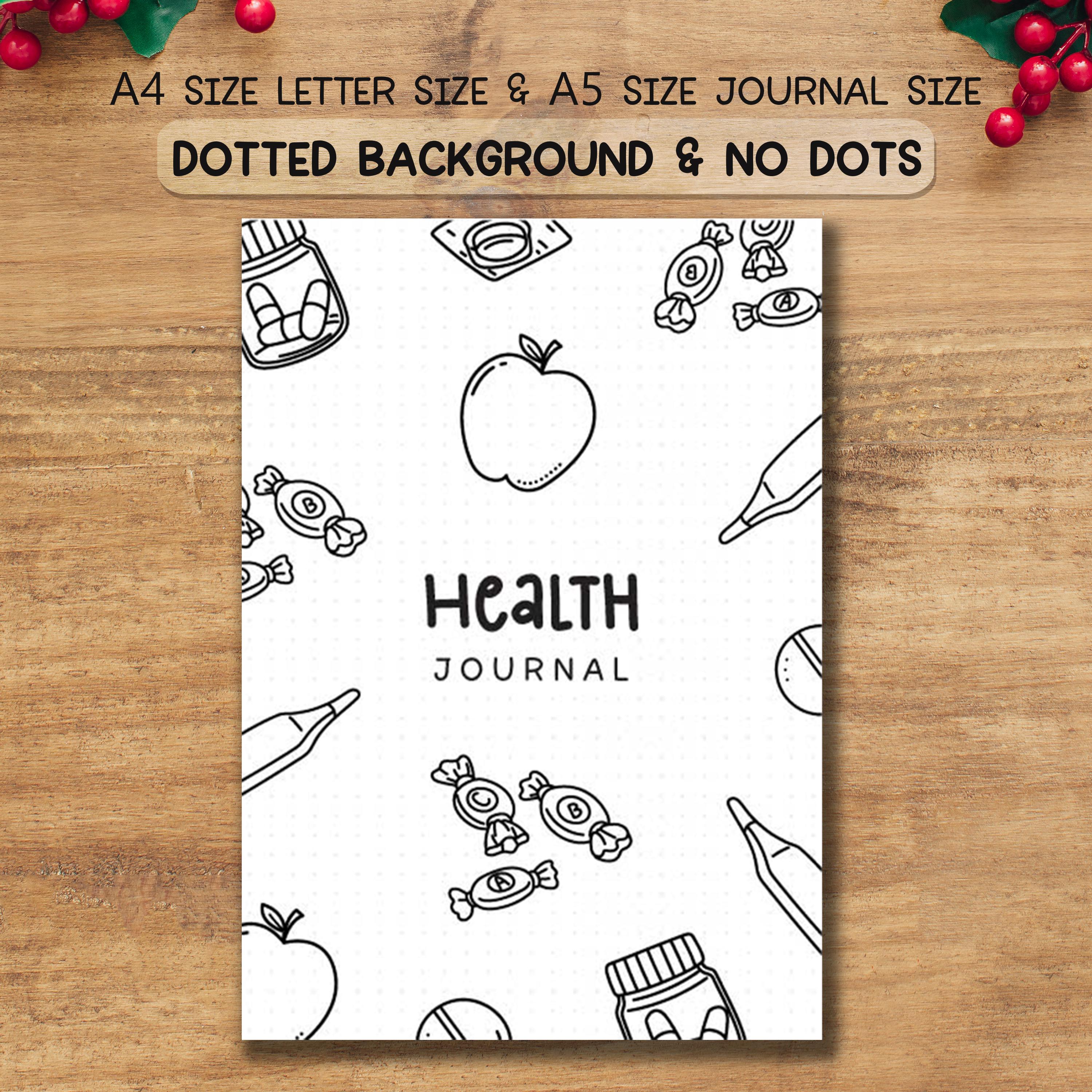 Health Journal Cover Printable PDF Wellness Planner Front Page A4 A5 ...