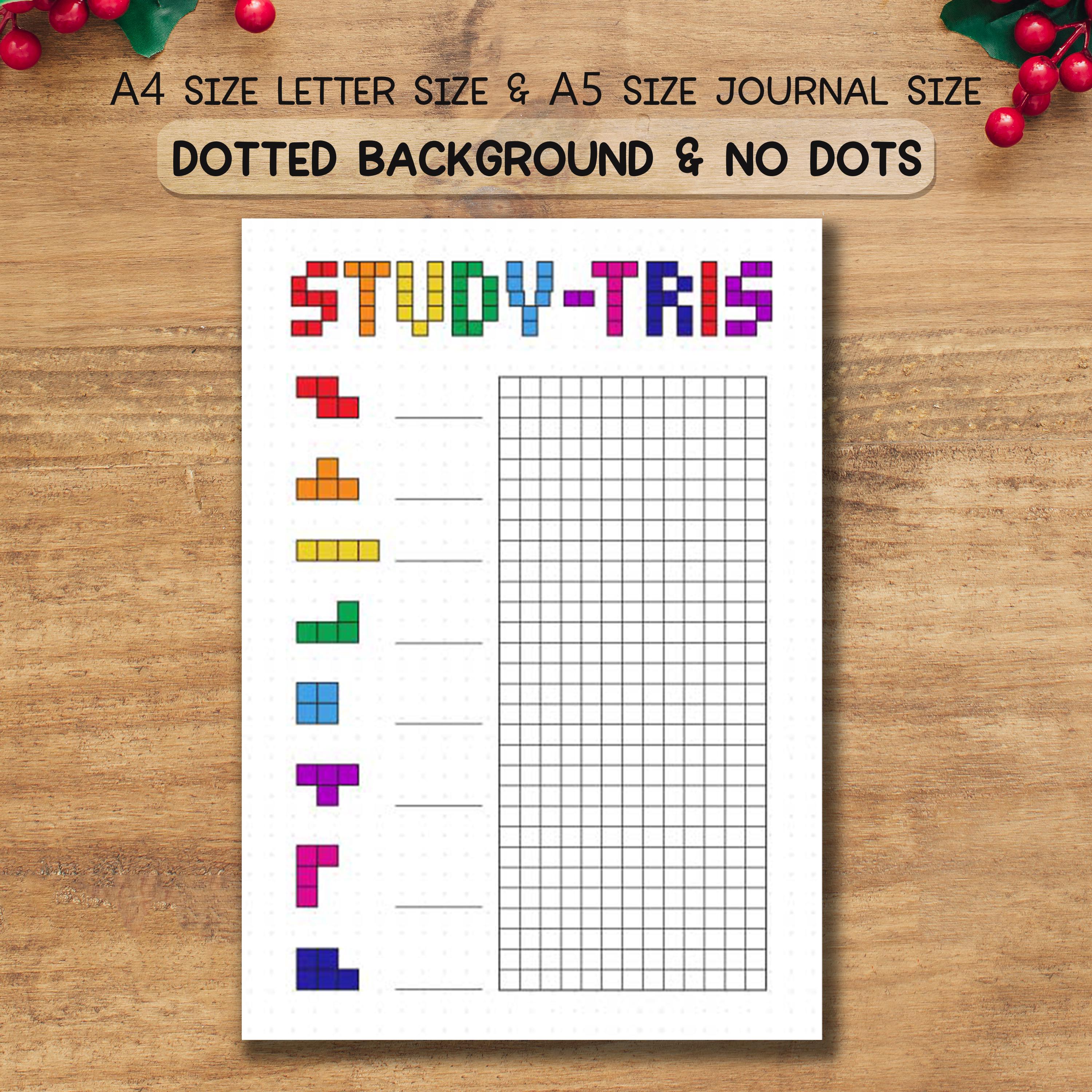 Subject Tracker Pdf Study-tris Tracker Printable PDF | A4 A5 Dotted & Non-dotted Pages ...