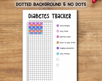 Diabetes Tracker Printable PDF | Daily Blood Sugar Log & Glucose Monitoring Chart | A4/A5 Sheet