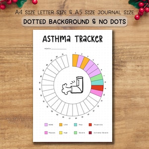 Asthma Tracker Printable, Daily Symptom Log, Inhaler Use Record, Asthma Management Sheet, Medical Tracker, Medication Tracker Printable