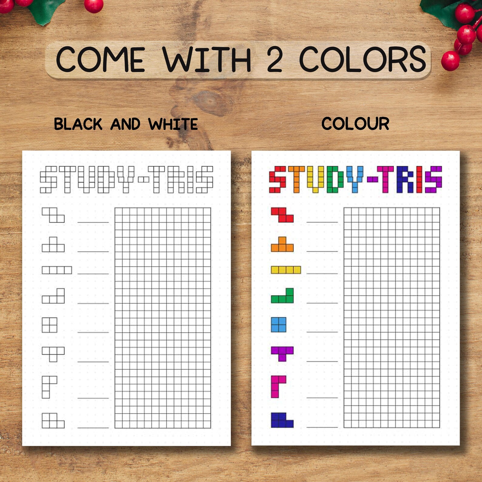 Subject Tracker Pdf Study-tris Tracker Printable PDF | A4 A5 Dotted & Non-dotted Pages ...