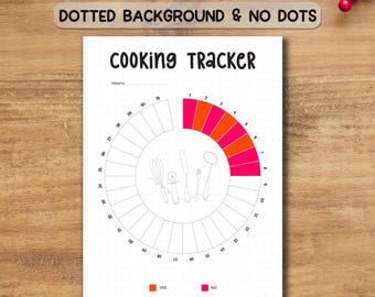 Home Cooking Tracker Printable PDF | Meal Log & Eating Habit Journal | Kitchen Planner A4/A5