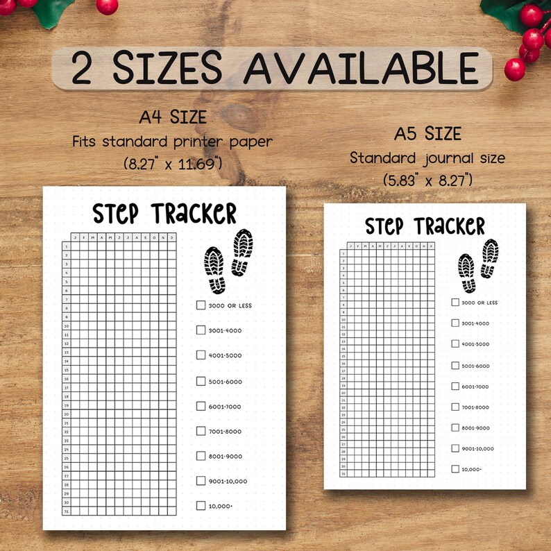 Weekly Step Count Sheet Step Tracker Printable PDF | Daily & Weekly Walking Log | Fitness Step ...