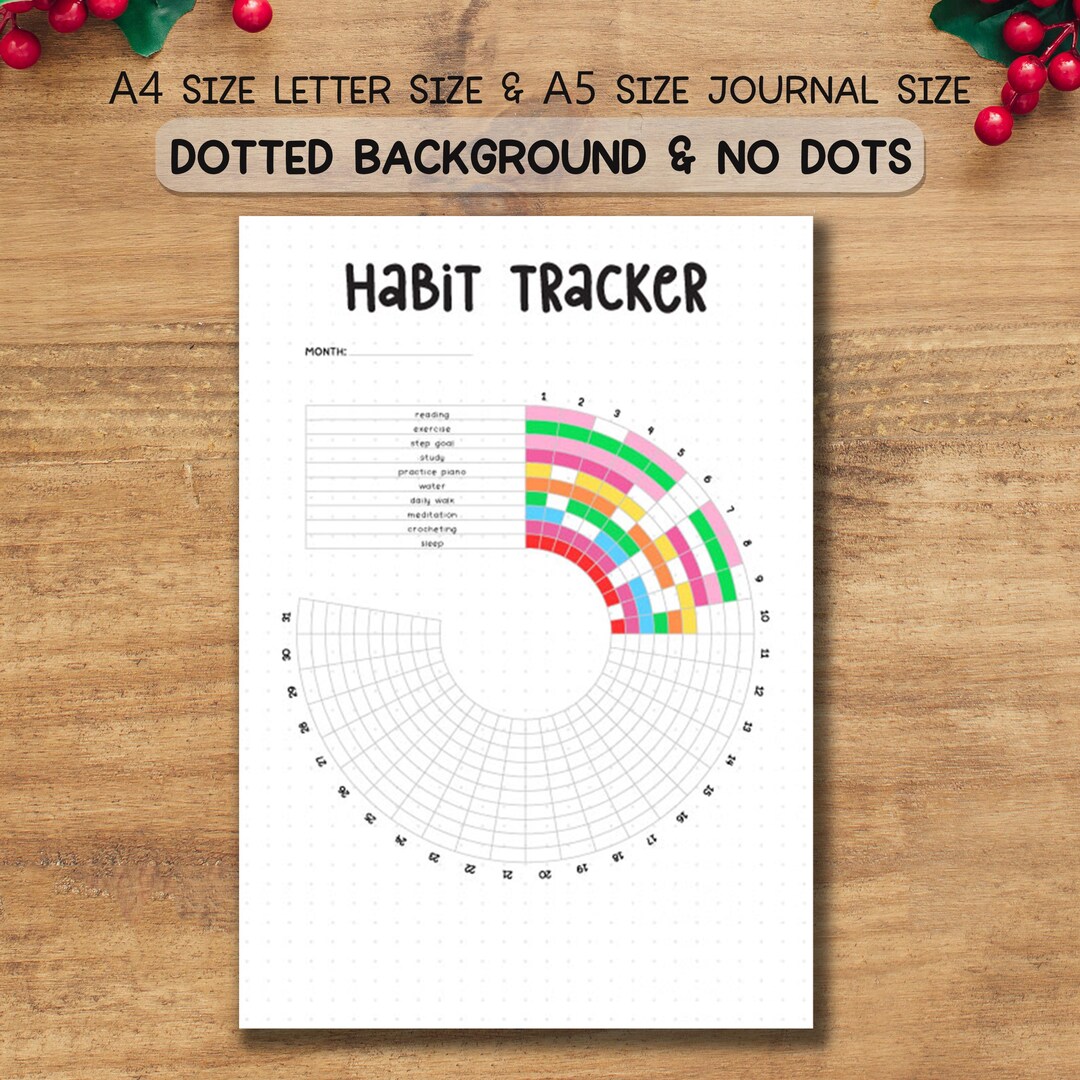 Habit Tracker Printable PDF | Monthly Goal & Fitness Log | Health ...
