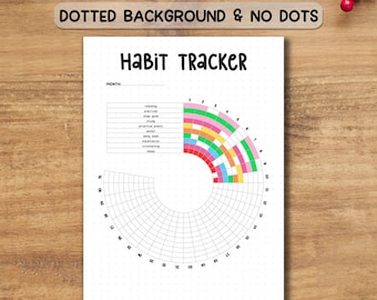 Habit Tracker Druckbare PDF | Monatliches Ziel & Fitness Log | Journal Gesundheit, Wellness Journal A4/A5
