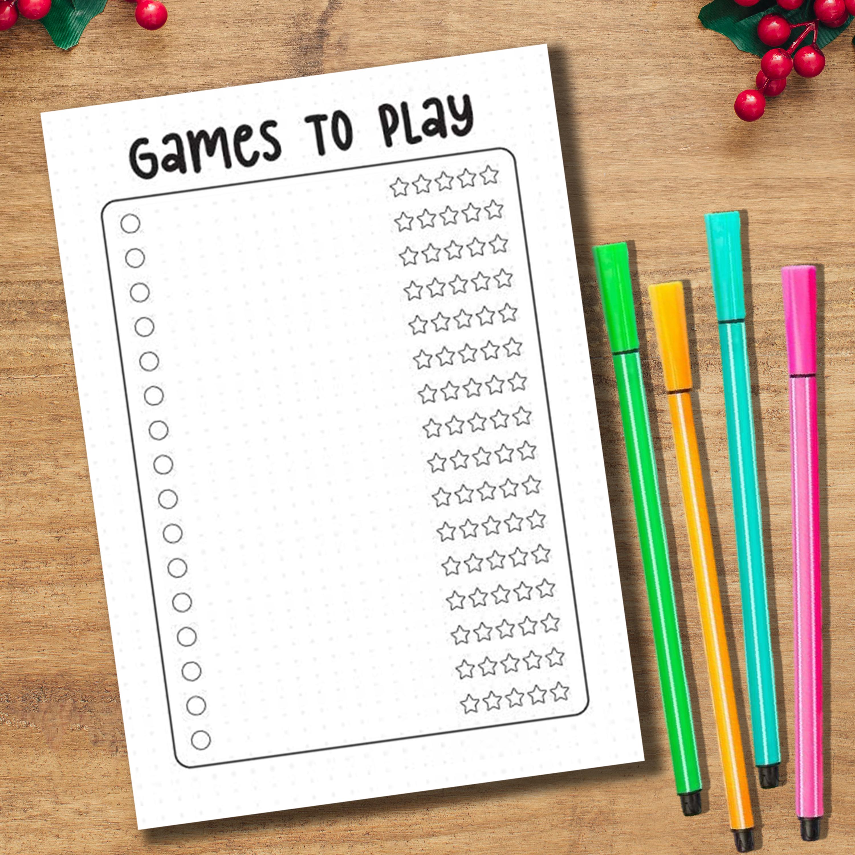 Playing Tracker Games to Play Tracker Printable PDF | A4 A5 Dotted & Non-dotted ...