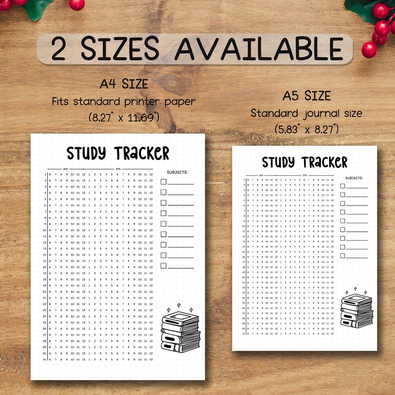 Study Tracker Printable, Student Study Log, Academic Planner Insert ...