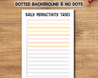 Daily Task Tracker Printable PDF | Productivity Planner Page & Achievements Log | A4/A5 Journal Sheet