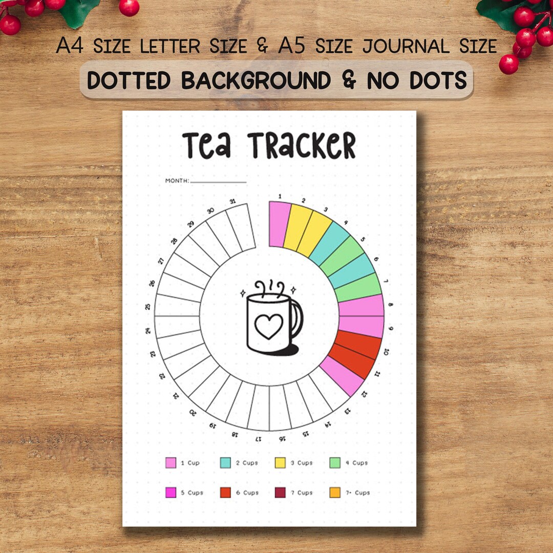 Tea Tracker Printable PDF | Daily Tasting & Caffeine Budget Sheet | Tea ...