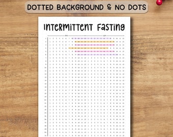Intermittent Fasting Tracker Printable PDF | A4-A5 Fasting Schedule Log | Daily Health & Wellness Planner Page