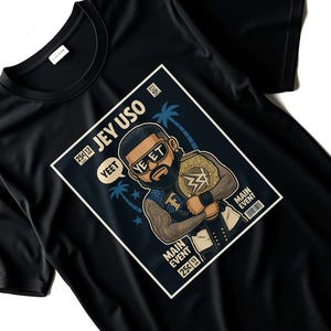 Koszulka Jey Uso | Koszulka z kreskówkową grafiką Yeet z głównego wydarzenia | Unisex dla dorosłych S–4XL | Koszulka WWE