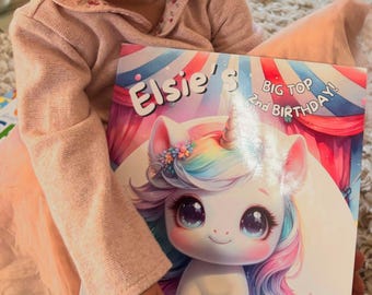 Personalized Unicorn Story Book for Toddler Girl Custom 2nd Birthday Gift Keepsake Name Book Magical Kids Birthday Present