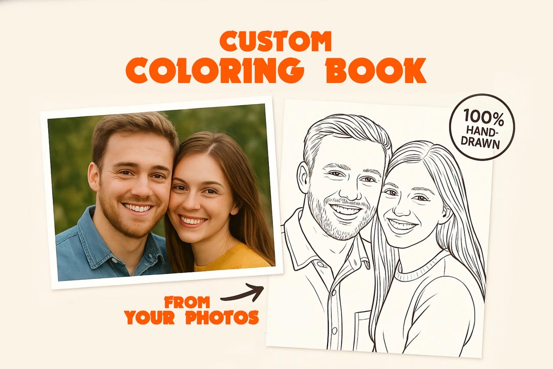 Photo to Coloring Page | Custom Colouring Book Page From Your Photo ...