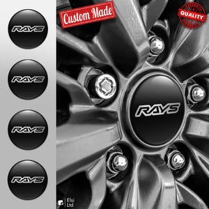 Rays Decals | 4pcs Set Wheel Cap Stickers | Custom Made Rim Emblems | Multiple Designs