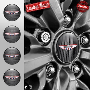 Aston Martin Decals | 4pcs Set Wheel Cap Stickers | Custom Made Rim Emblems | Multiple Designs