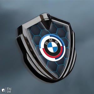BMW Decal | Metal Frame Fender Emblem | Custom Made Side Wing Sticker | Badge Logo