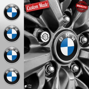 BMW Decals | 4pcs Set Wheel Cap Stickers | Custom Made Rim Emblems | Multiple Designs