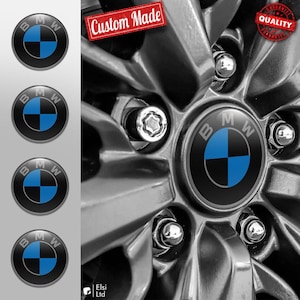 BMW Decals | 4pcs Set Wheel Cap Stickers | Custom Made Rim Emblems | Multiple Designs