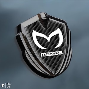 Mazda Decal | Metal Frame Fender Emblem | Custom Made Side Wing Sticker | Badge Logo