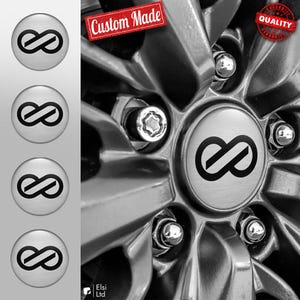 Enkei Decals | 4pcs Set Wheel Cap Stickers | Custom Made Rim Emblems | Multiple Designs