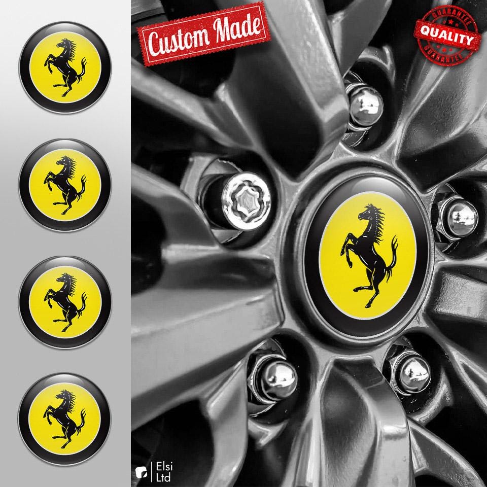 Ferrari wheel caps Etsy