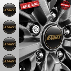 Enkei Decals | 4pcs Set Wheel Cap Stickers | Custom Made Rim Emblems | Multiple Designs