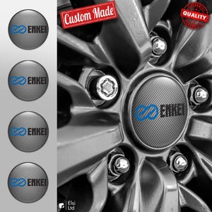 Enkei Decals | 4pcs Set Wheel Cap Stickers | Custom Made Rim Emblems | Multiple Designs