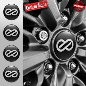 Enkei Decals | 4pcs Set Wheel Cap Stickers | Custom Made Rim Emblems | Multiple Designs