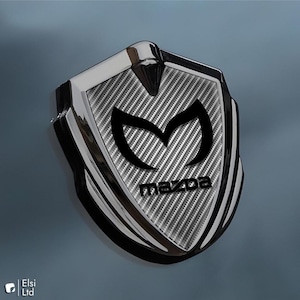 Mazda Decal | Metal Frame Fender Emblem | Custom Made Side Wing Sticker | Badge Logo