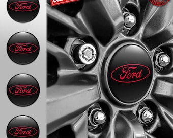 Ford Decals | 4pcs Set Wheel Cap Stickers | Custom Made Rim Emblems | Multiple Designs