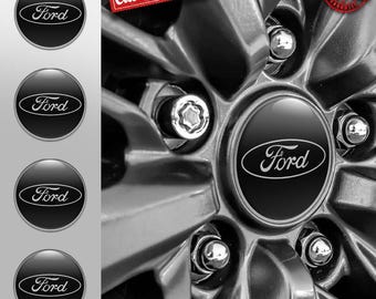 Ford Decals | 4pcs Set Wheel Cap Stickers | Custom Made Rim Emblems | Multiple Designs