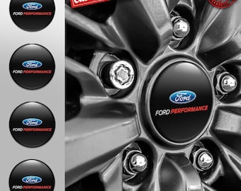 Ford Decals | 4pcs Set Wheel Cap Stickers | Custom Made Rim Emblems | Multiple Designs