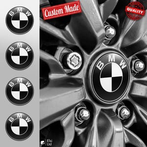 BMW Decals | 4pcs Set Wheel Cap Stickers | Custom Made Rim Emblems | Multiple Designs