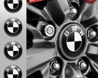 BMW Decals | 4pcs Set Wheel Cap Stickers | Custom Made Rim Emblems | Multiple Designs