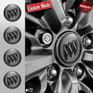 Buick Decals | 4pcs Set Wheel Cap Stickers | Custom Made Rim Emblems | Multiple Designs