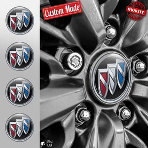 Buick Decals | 4pcs Set Wheel Cap Stickers | Custom Made Rim Emblems | Multiple Designs