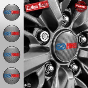 Enkei Decals | 4pcs Set Wheel Cap Stickers | Custom Made Rim Emblems | Multiple Designs