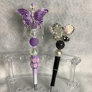 Butterfly beaded pen